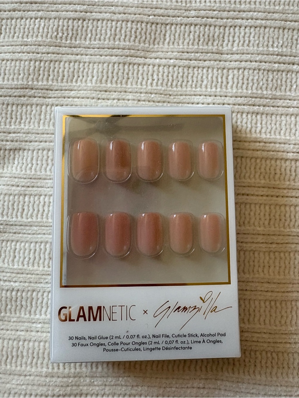 Glamnetic Nude Pink Press-On Nail Set - Soft Beige Pink For the “It” Girls
